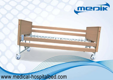 Behinderte Sorgfalt-elektrisches faltbares Pflegeheim-Bett, das Räder zuschließt