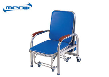 Faltende Krankenhaus-Möbel sitzen Edelstahl-begleitendem Bett mit Stuhl mit Gießmaschine vor