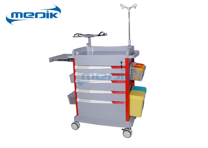 ABS medizinische Abbruchs-Wagen-Krankenhaus-Notlaufkatze mit fünf bunten Fächern