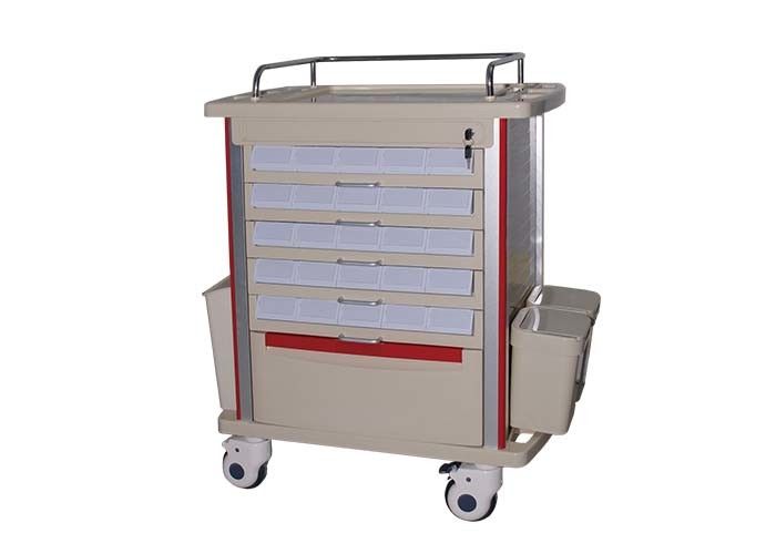 Doppeltes versah Behälter medizinischer TrolleysEquipment-Wagen mit Aluminiumspalten mit Seiten