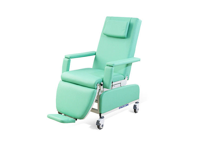 Beweglicher medizinischer Blut-Sammlungs-Stuhl mit justierbarer Rückenlehne und Legrest