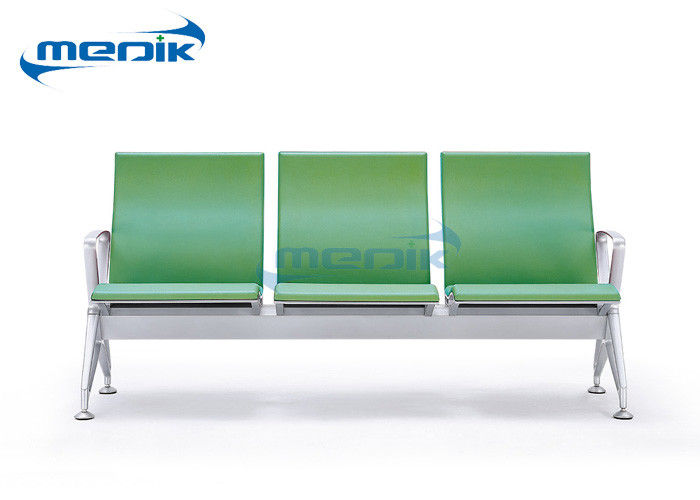 3 - Sitzer-medizinische Warteraum-Stuhl-Stahltraverse mit Metallende