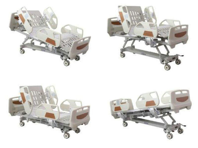 5 der Positions-elektrischer ICU Gebrauch Klinik-Krankenhaus-des Bett-125mm in Ward Semi Automatic